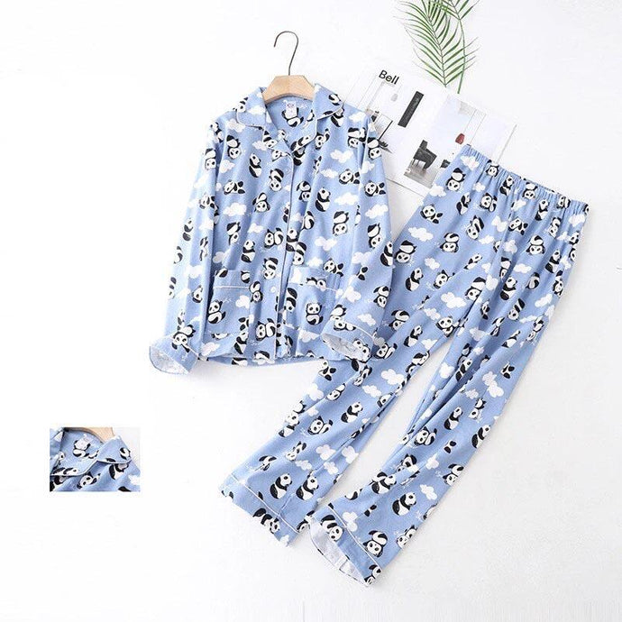 Panda Print Tee & Pants Pajamas Set