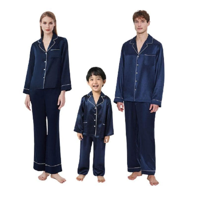 Long Sleeve Silk Family Matching Pajamas
